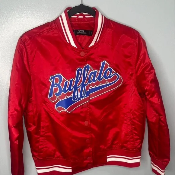 Buffalo Bills Women's Red Bomber Jacket - Picture 2 of 9